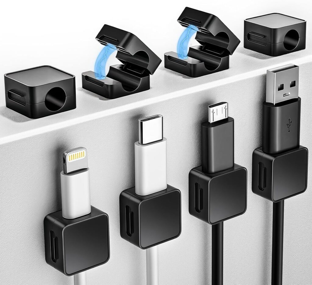 8 Pack Magnetic Cord Organizer Holder