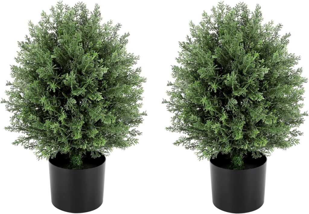 Artificial Spherical Cedar UV Resistant Shrubs – Simulated Evergreen Tree